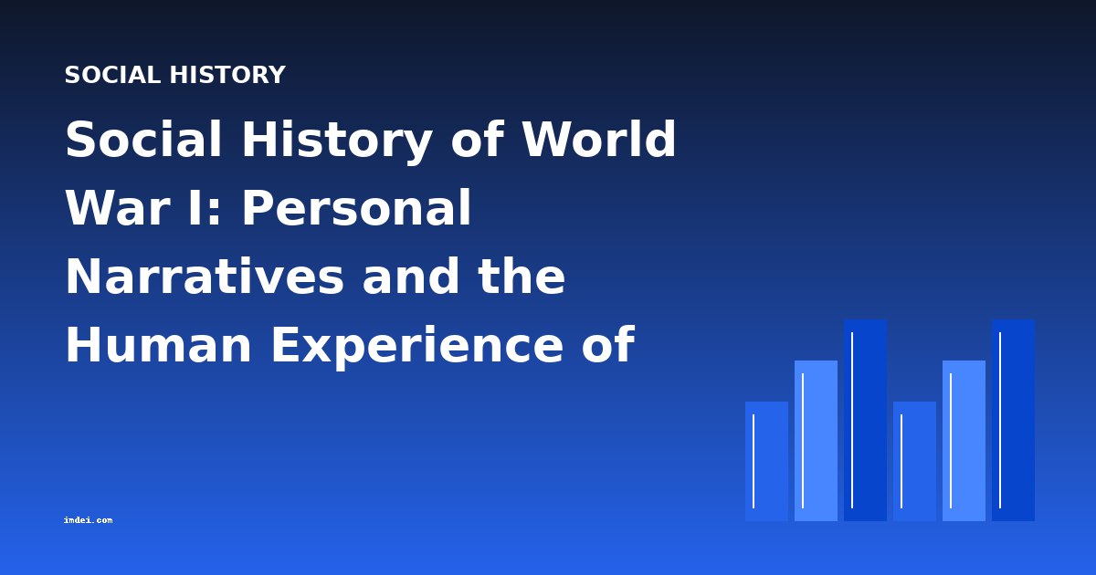 Social History of World War I: Personal Narratives and the Human Experience of Conflict