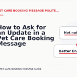 How to Ask for an Update in a Pet Care Booking Message