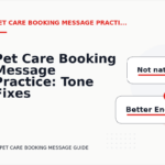 Pet Care Booking Message Practice: Tone Fixes for Real Situations